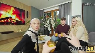 Exciting Couple Swap Adventure: Threesome Fun in Public!