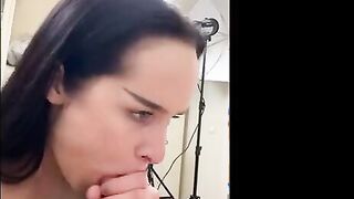 Leila's Wild Encounter: Petite Brunette Takes on a Double Challenge!