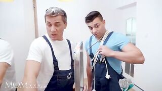 Blonde MILF Letty's Wild Threesome Adventure with Handy Helpers!