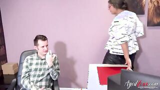 Office Roleplay: Mature Boss and Subordinate's Unexpected Encounter
