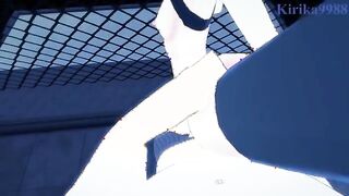 Steamy Rooftop Encounter with Nazuna Nanakusa - Nighttime POV Adventure