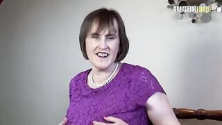 Curious British Granny Allison Enjoys a Playful Solo Session with Her Favorite Toys