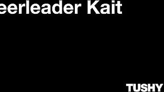 Cheerleader Kait's Playful Adventure: A Petite Blonde's Intimate Experience