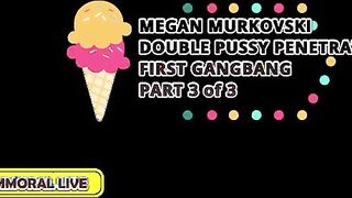 Curious Redhead Megan Murkovski's First Wild Experience in a Double Penetration Adventure!