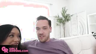 Curvy Cutie Delivers an Intense Oral Experience with Rimming Action - Featuring Kyle Mason