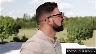 ROCCO SIFFREDI - Redhead Secretary DP'D By Two HUGE Cocks Poolside