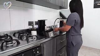 I am the maid of my Boss, After cleans his house, I should clean his cock with my mouth