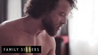 FAMILY SINNERS - Stepdaughter Crawls Into Her Stepfather’s Bed For A Late-Night Blowjob