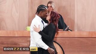 Alexis Fawx Takes Control in a Steamy Courtroom Showdown with Damion Dayski
