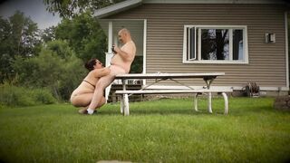 Missy and George's Outdoor Adventure: A Passionate Encounter with a Surprising Finale