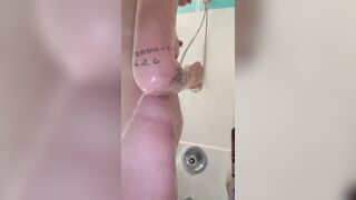 Refreshing Shower After a Hard Day's Work with Tattooed Beauty