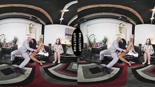 Intimate VR Experience - Olivia Jay Observes Her Girlfriend Dharma Jones with a Charismatic Partner - POV Adventure