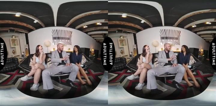Intimate VR Experience - Olivia Jay Observes Her Girlfriend Dharma Jones with a Charismatic Partner - POV Adventure