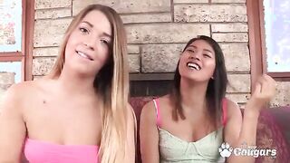 Jenna Leigh and Angelina Chung Share A Cock