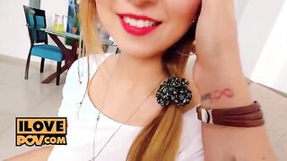 Solange Sun is a horny cock sucking cutie on your date night