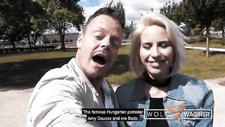 Hungarian Beauty Amy Douxxx's Steamy Encounter with a German in a Cozy Apartment - WolfWagnerCom