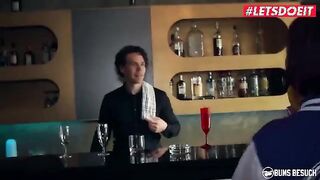 Stunning German Star Anike Ekina Takes on a Shy Bartender - A Must-See Encounter!