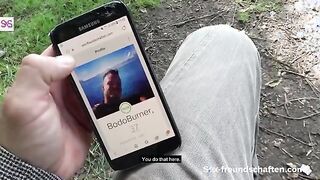 Curious Encounter: German Dad Enjoys Outdoor Fun with Glasses-Wearing MILF - Featuring Mia Blow