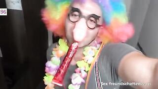 Carnival 1999: Playful Clown's Wild Encounter with Mia Blow in Germany!
