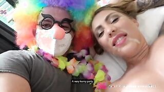 Carnival 1999: Playful Clown's Wild Encounter with Mia Blow in Germany!