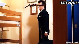 Stress Relief at the Hostel - Barbara Bieber's Playful Encounter with a Businessman
