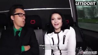 Brunette Beauty with Tattoos Enjoys an Unforgettable Backseat Adventure - LETSDOEIT