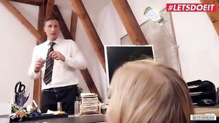 Office Temptation: Lena Nitro Surprises Her Boss with a Reward for His Dedication - LETSDOEIT