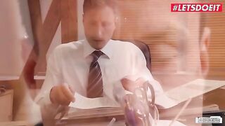Office Temptation: Lena Nitro Surprises Her Boss with a Reward for His Dedication - LETSDOEIT
