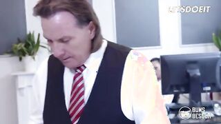 Brunette MILF Kate Nox Has Steamy Office Encounter with Her Boss - LETSDOEIT