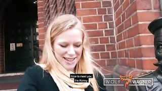 Unexpected Encounter: Tattooed Blonde Claudia Swea's Wild Blind Date with a Stranger! Featuring Wolf Wagner.