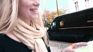 Unexpected Encounter: Tattooed Blonde Claudia Swea's Wild Blind Date with a Stranger! Featuring Wolf Wagner.