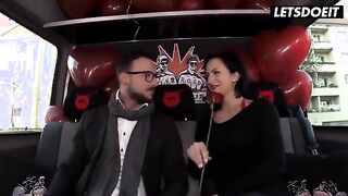 Surprising Valentine's Day Adventure: German Beauty Takes a Wild Ride in the Backseat!