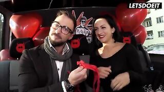Surprising Valentine's Day Adventure: German Beauty Takes a Wild Ride in the Backseat!