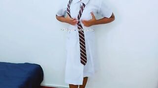 Tharudini's After School Transformation: Watch Her Change Out of Her Uniform!