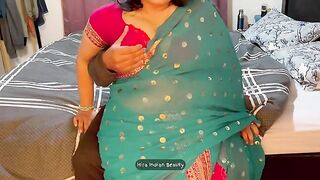 Sensational Saree Romance: Hira's Intense Pleasure and Passionate Moans