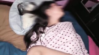 Stunning Mexican Teen in Cozy Pajamas: A Nighttime Adventure!