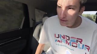 Steamy Car Adventure: A Playful Threesome with Oliver Strelly, Sandro Jenner, and Busty Mila Pie