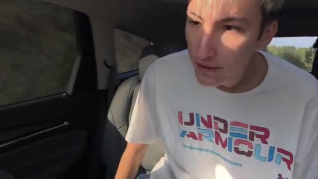 Steamy Car Adventure: A Playful Threesome with Oliver Strelly, Sandro Jenner, and Busty Mila Pie