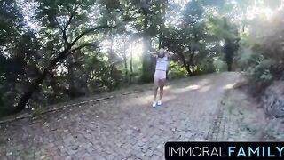 Alexis Crystal's Outdoor Adventure: Playful Pranks and Topless Fun with Johnny Nitro!
