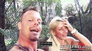 FitXXXSandy's Wild Outdoor Adventure: Tattooed Beauty in a Public Encounter!