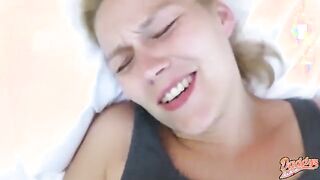 Morning Surprises: A Playful Encounter in Bed with Daddy's Girl