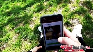 Adventurous Encounter: MILF Hunter Meets Tempting Priscilla in a Public Park!
