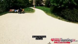 Adventurous Encounter: MILF Hunter Meets Tempting Priscilla in a Public Park!