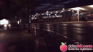 Curvy MILF's Wild Outdoor Adventure on a Busy Street!