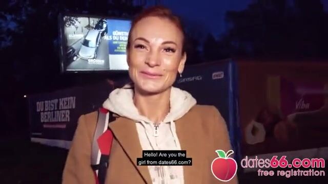 Steamy Outdoor Encounter with Kessie Shy Behind a Billboard in Berlin!