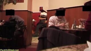 Intense Outdoor Encounter at a Coffee Shop: A Steamy Public Adventure