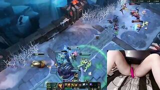 Gamer Girl Gets Creative While Playing LoL – A Fun Twist with Adult Toys!