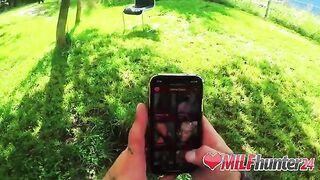 Steamy Outdoor Encounter with Harleen Van Hynten in a Park! MILFHUNTER24