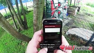Steamy Outdoor Encounter with Harleen Van Hynten in a Park! MILFHUNTER24