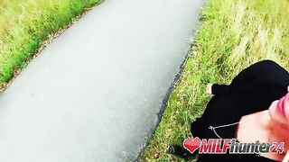 Steamy Outdoor Encounter with Harleen Van Hynten in a Park! MILFHUNTER24